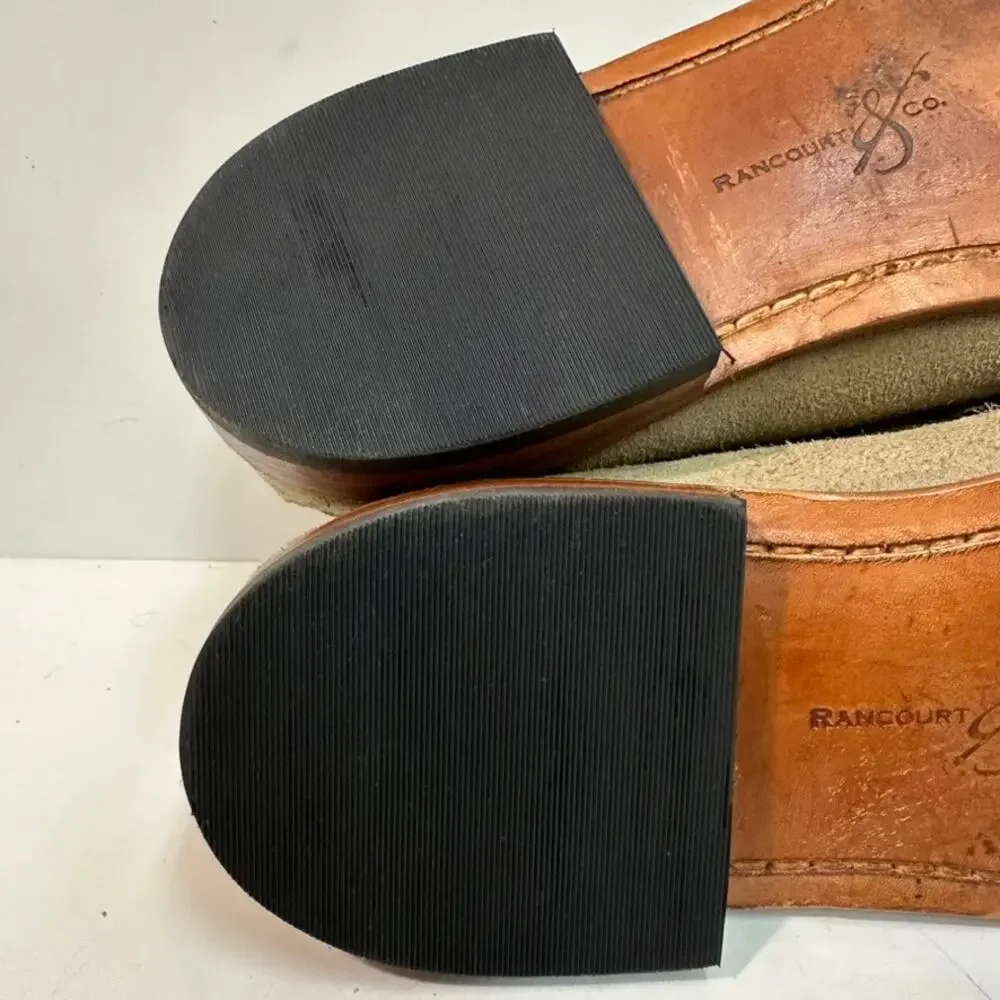NEW HEELS Rancourt & Co. Naples Venetian Loafer Moc Suede Tan Made in USA 13 D